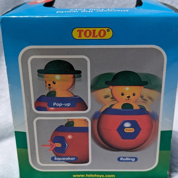 Tolo Toys Roly Poly Teddy Bear Baby Toy NIB New in Box - Picture 3 of 4